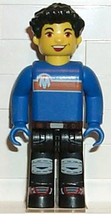 LEGO Minifigure-Max, Blue Torso, Black Legs-4 Juniors / Creator-cre003-Creative Brick Builders
